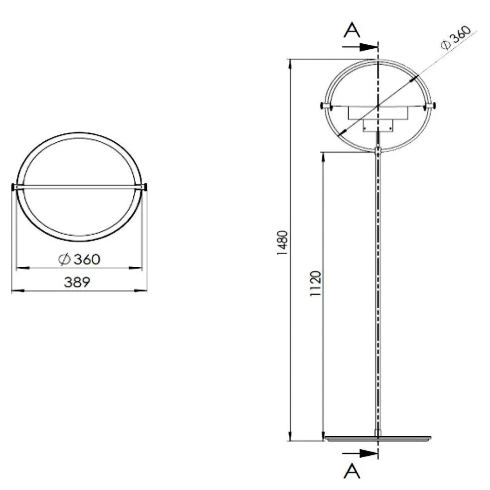 Multi-Lite Stehleuchte Gestell Chrom