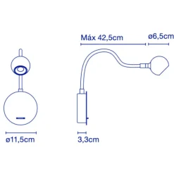 Nº8 LED Wandleuchte