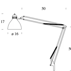 Naska Large Schreibtischleuchte mit Klemme