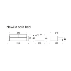Newilla Schlafsofa 246x110cm