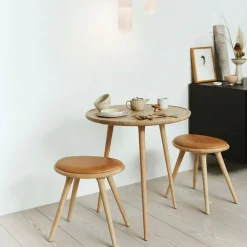 Niedriger Hocker Gestelll Eiche H 47cm
