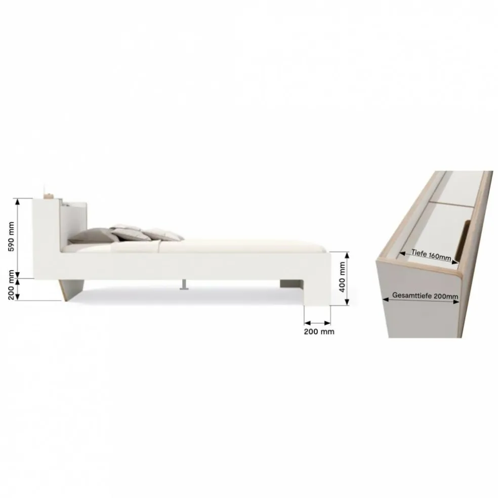 Nook Doppelbett 200x200cm