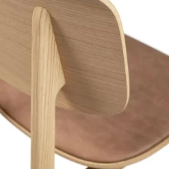 NY11 Dining Chair Leder Gestell Eiche Natur