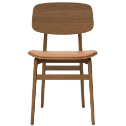 NY11 Dining Chair Leder Gestell Eiche geäuchert
