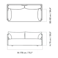 Offset 2-Sitzer Sofa