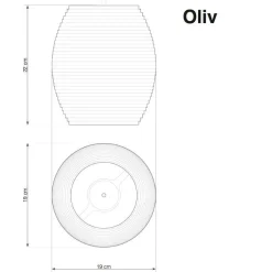 Oliv Pendelleuchte weiß