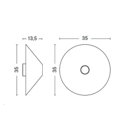 Ono Flush Mount Wandleuchte Ø35cm