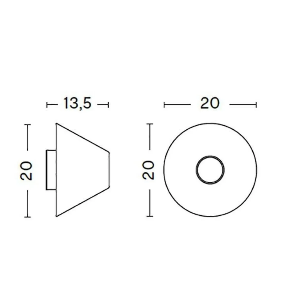 Ono Flush Mount Wandleuchte Ø20cm