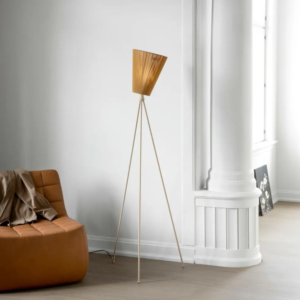 Oslo Wood Stehleuchte Gestell Beige
