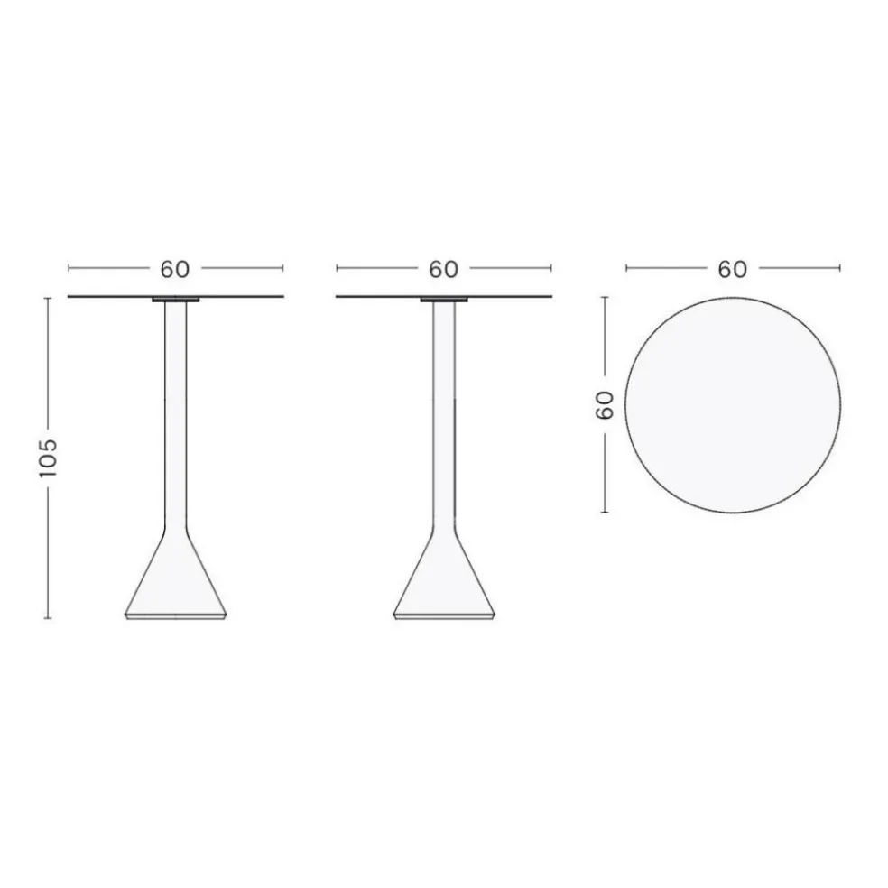 Palissade Cone Gartentisch Ø60cm