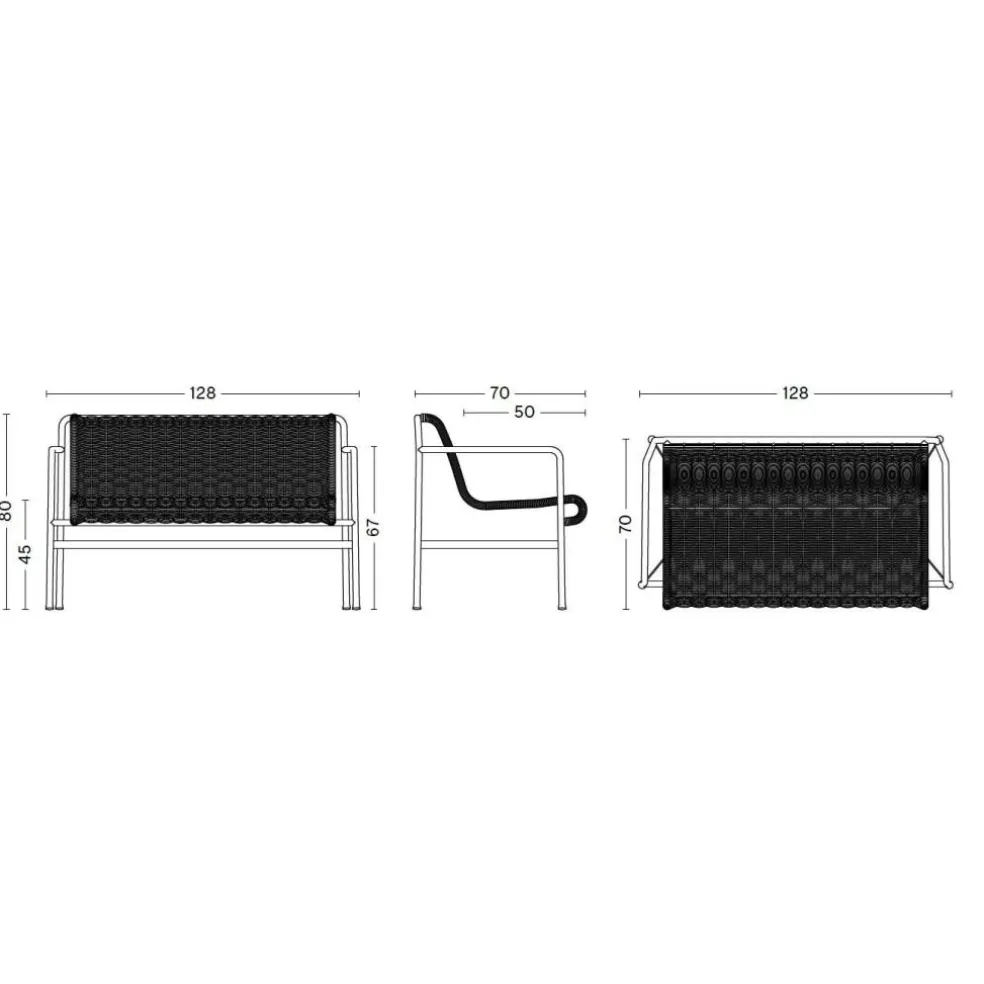 Palissade Cord Dining Bench