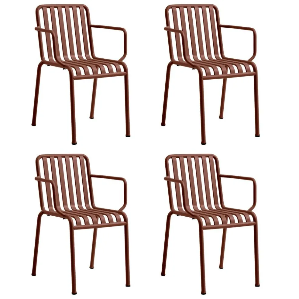 Palissade Garten-Armlehnstuhl 4er Set