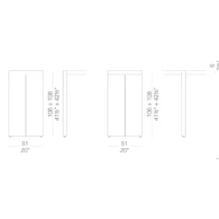 Panco Eckelement 106-108cm