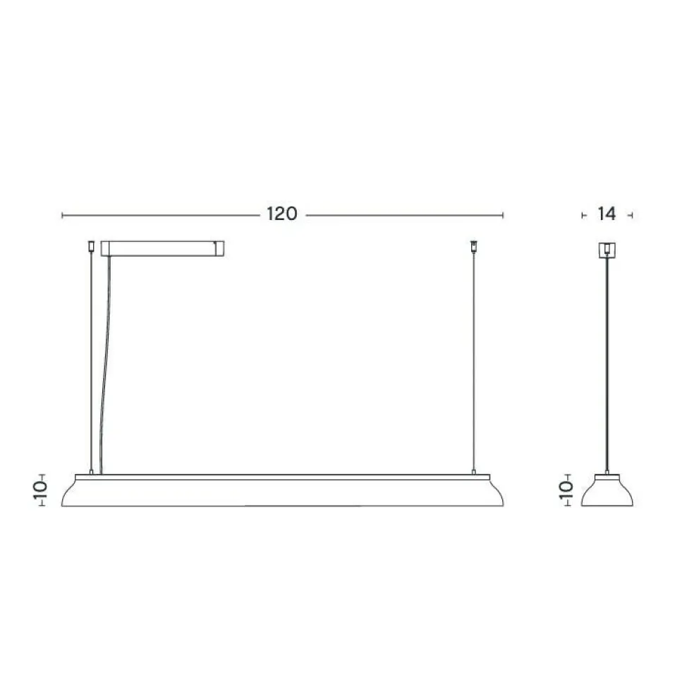 PC Linear LED Pendelleuchte