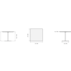 Pico Gartentisch Gestell rund 70x70cm