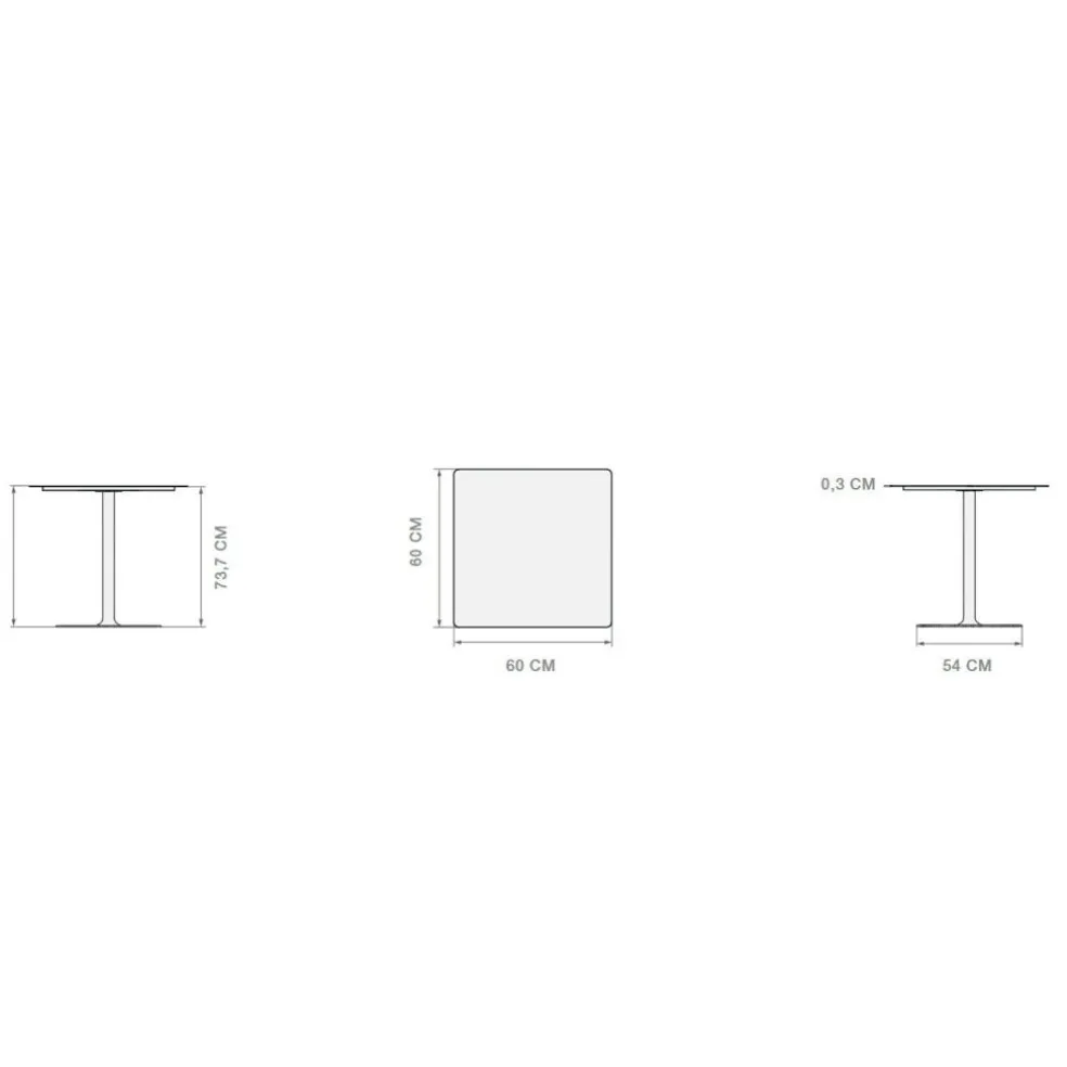 Pico Gartentisch Gestell rund 60x60cm