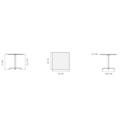 Pico Gartentisch Gestell 4-Stern 60x60cm