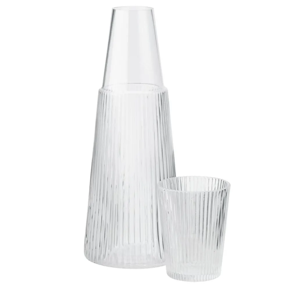 Pilastro Karaffe 1L mit Glas 0,2L