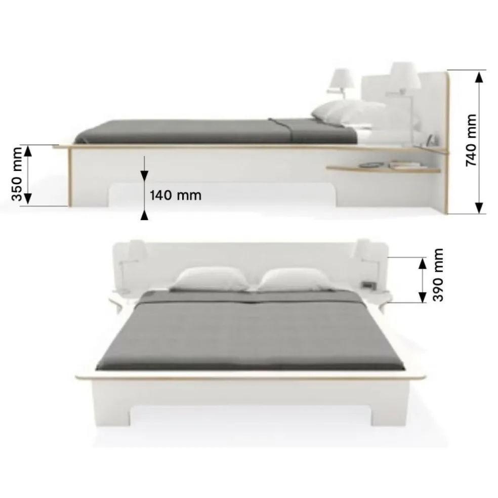 Plane Doppelbett 180x200cm