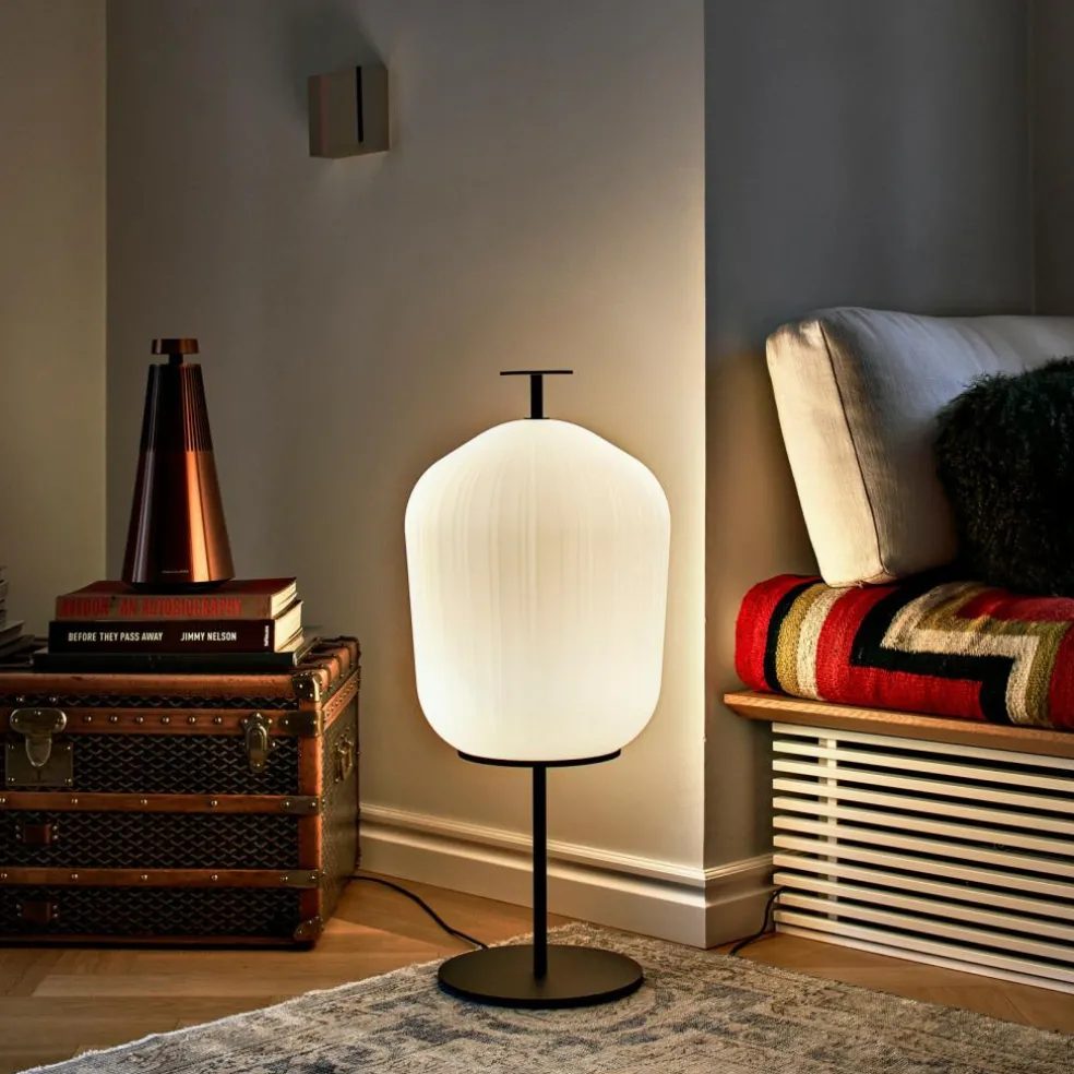 Plissée LED Stehleuchte