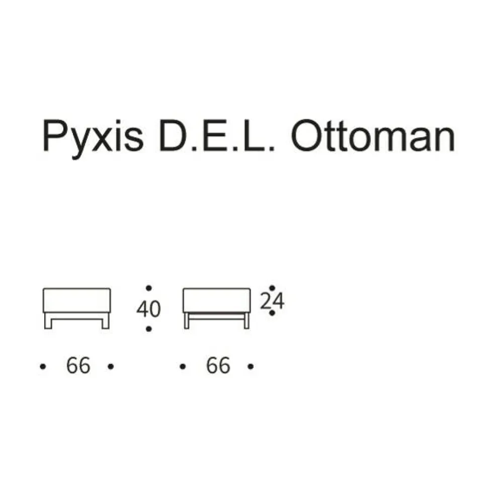 Pyxis Ottomane 66x66cm