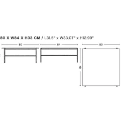 Rebar Kaffeetisch 80x84cm
