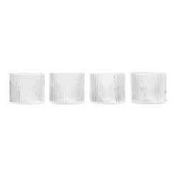 Ripple Glas niedrig 4er Set