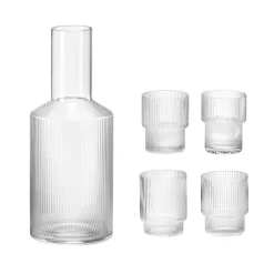 Ripple Karaffe mit Gläser 4er Set