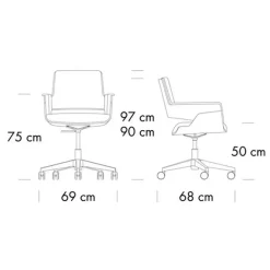 S 845 PVDRW Bürostuhl