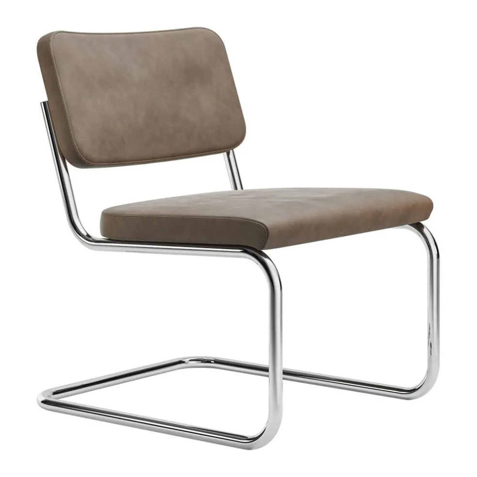 S 32 PVL Freischwinger Lounge Stuhl Leder