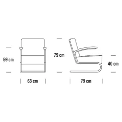 S 411 Sessel Leder