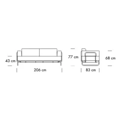 S 5002/C001 2-Sitzer Sofa