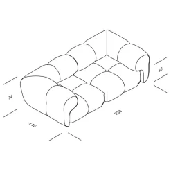 Sander 04 2,5-Sitzer Sofa 230x115cm