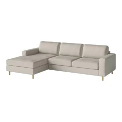 Scandinavia 3-Sitzer Sofa mit Chaise Longue links