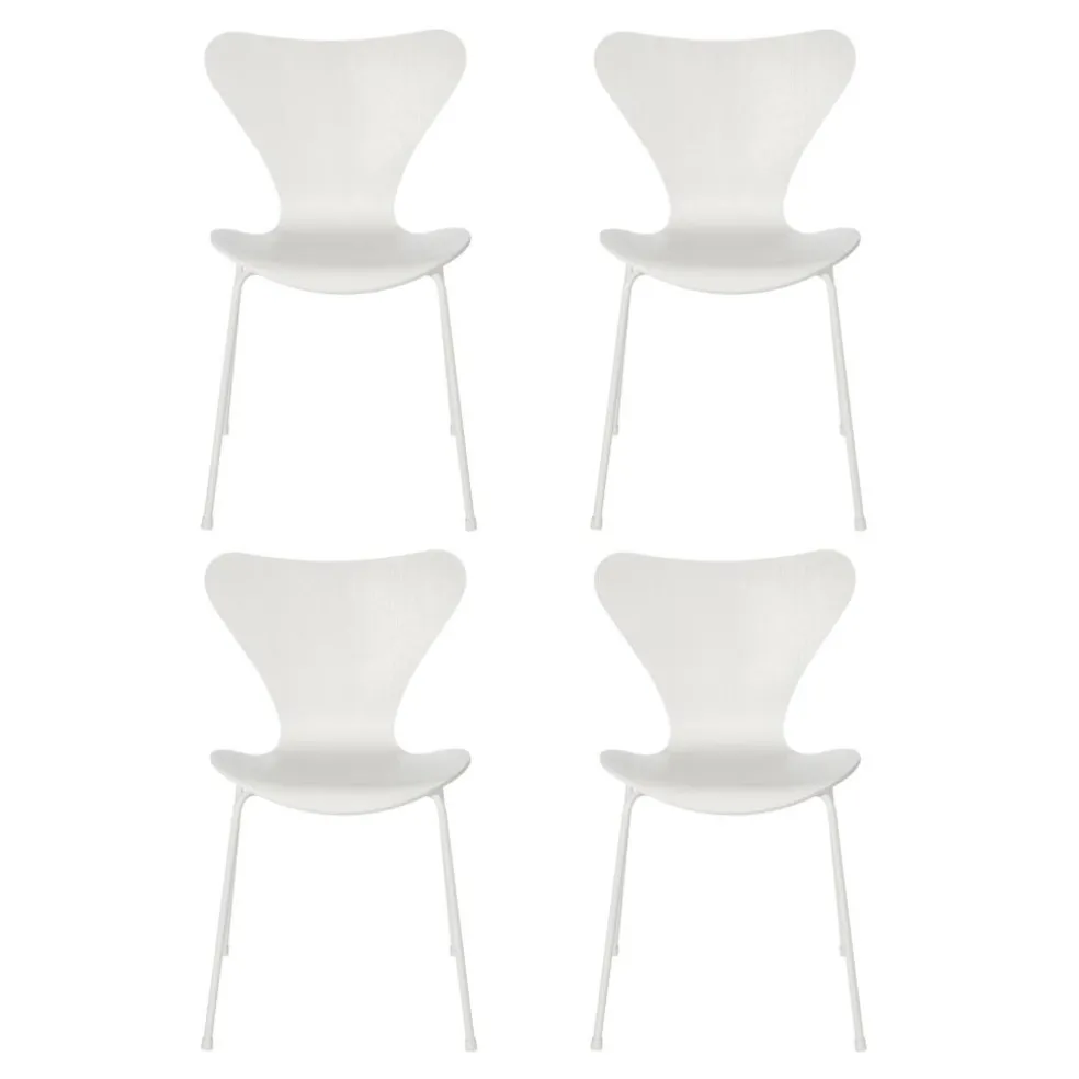Serie 7™ Stuhl gefärbte Esche Monochrom 4er Set