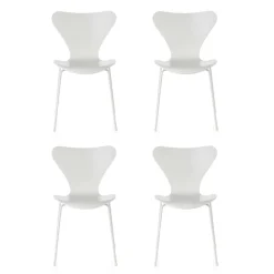 Serie 7™ Stuhl lackiert Monochrom 4er Set