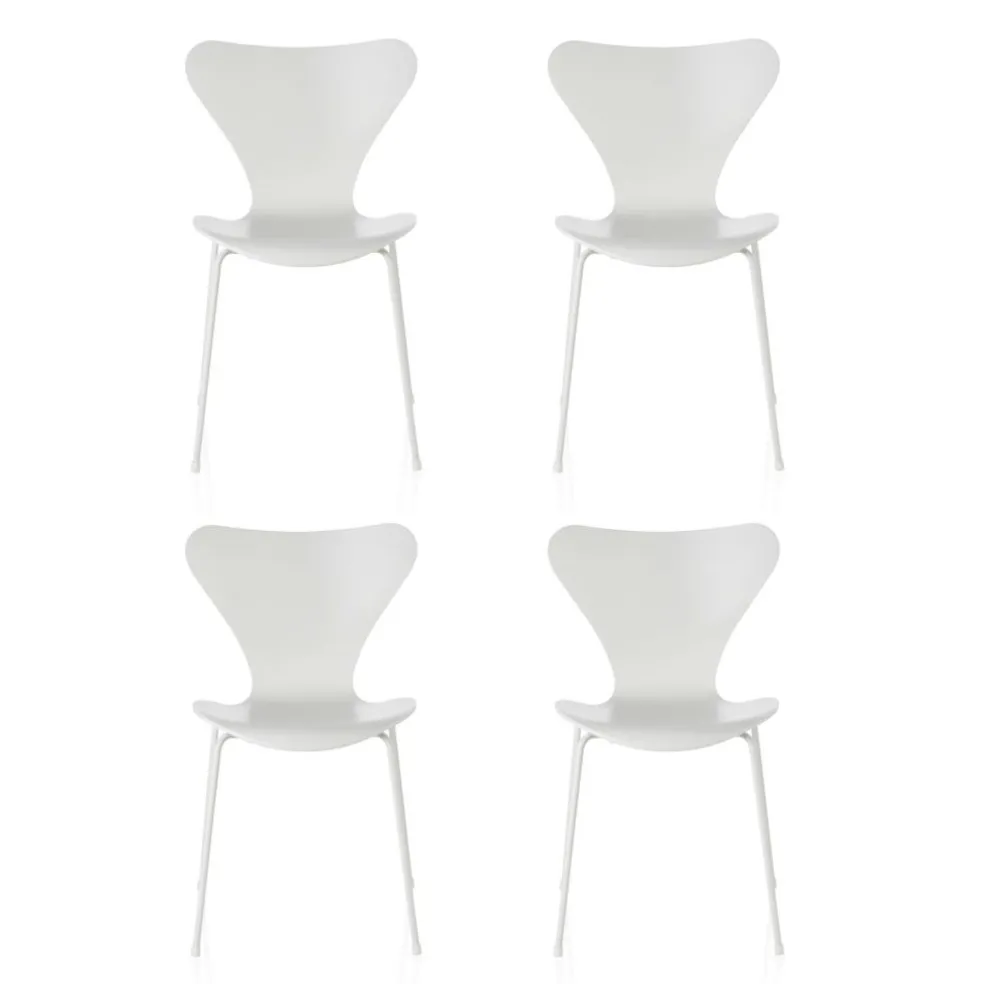 Serie 7™ Stuhl lackiert Monochrom 4er Set