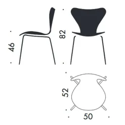Serie 7™ Stuhl Leder vollgepolstert