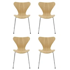 Serie 7™ Stuhl Naturfurnier 4er Set