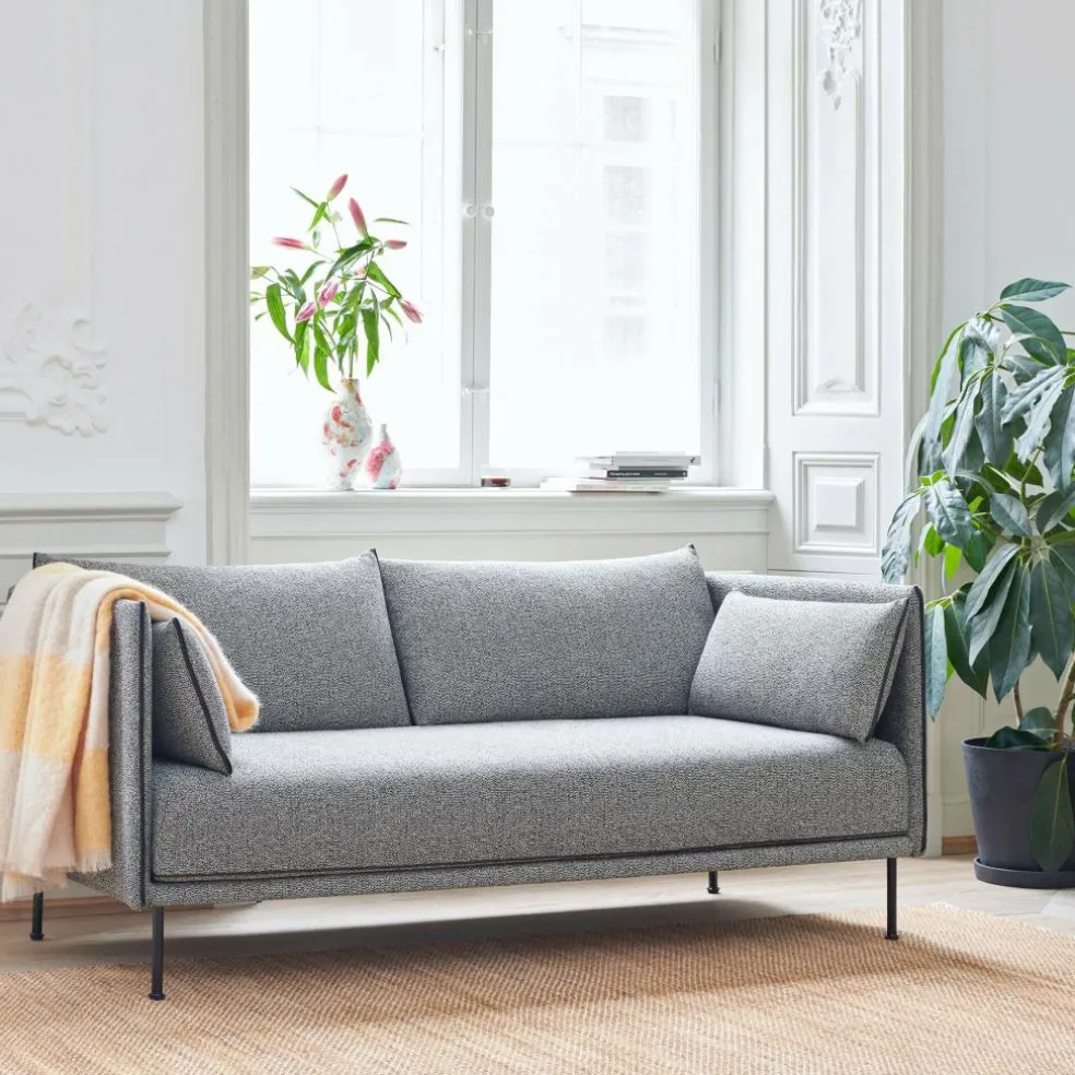 Silhouette 2 Sitzer Sofa Füße Stahl