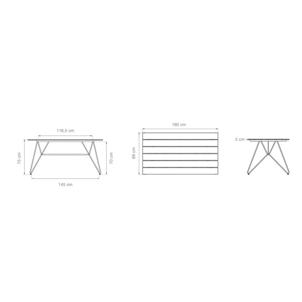 Sketch Outdoor Tisch 160x88cm