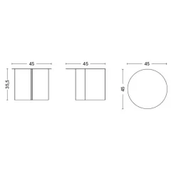 Slit Beistelltisch rund