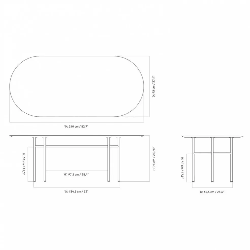 Snaregade Esstisch oval