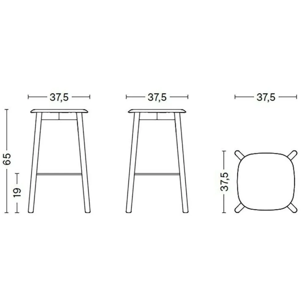Soft Edge 82 Barhocker H 65cm
