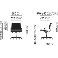 Soft Pad Chair EA 217 Bürostuhl verchromt