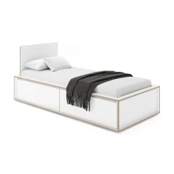 Spaze Einzelbett mit hohem Kopfteil 100x200cm