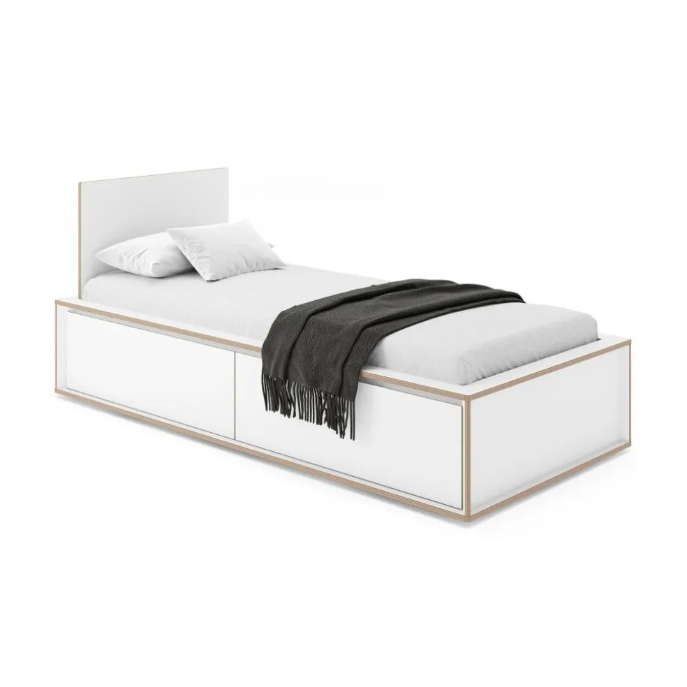 Spaze Einzelbett mit hohem Kopfteil 100x200cm