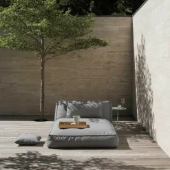 Stay Outdoor-Kissen Bouclé 70x30cm