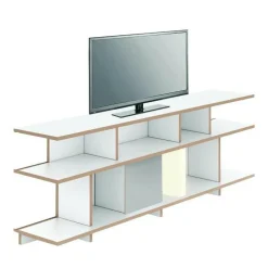 Stell TV Lowboard mit LED Leuchte 198x37,5x68cm