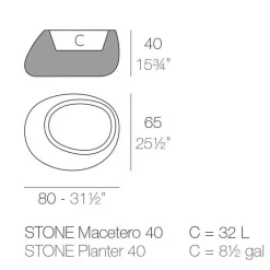 Stone 1 Pflanzgefäß